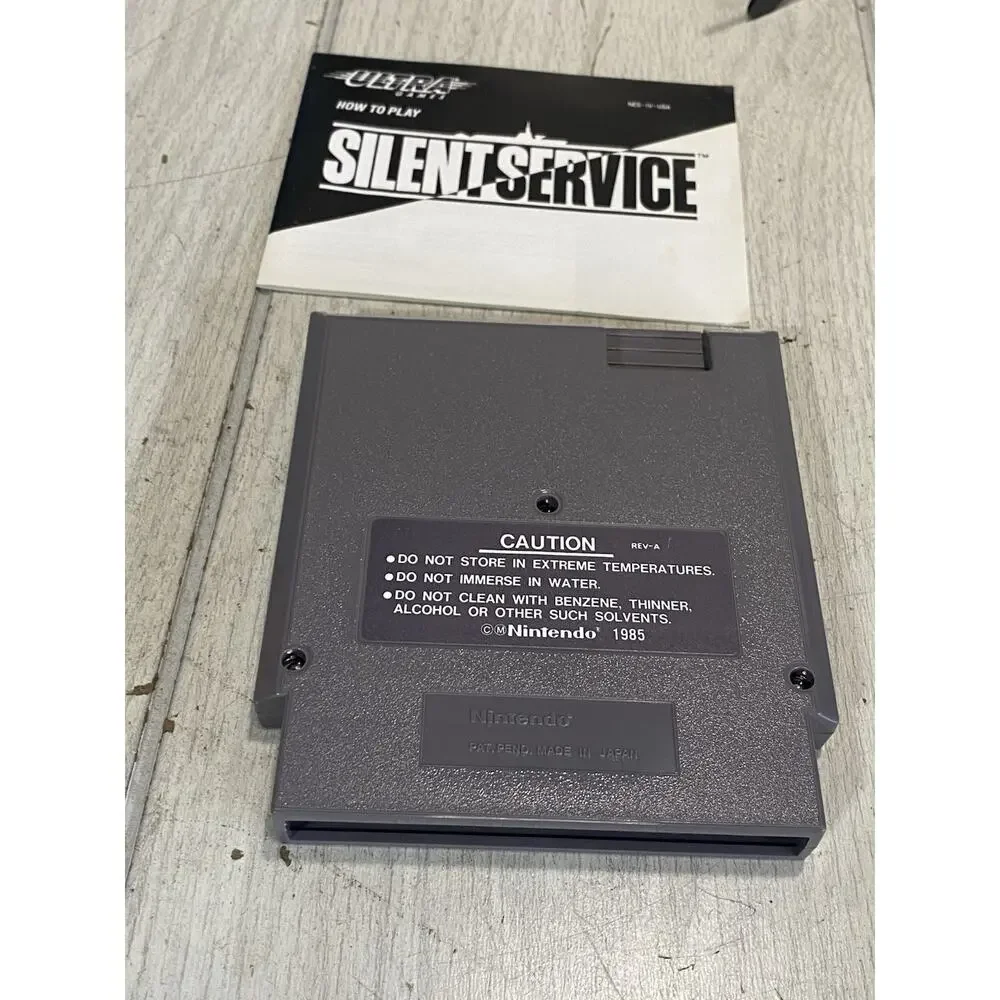 Nintendo NES Silent Service Game Complete with Box and Manual